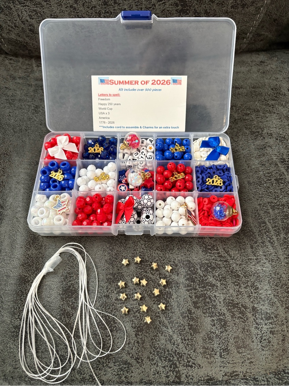 Summer of 2026 Red, White & Blue Bead Kit